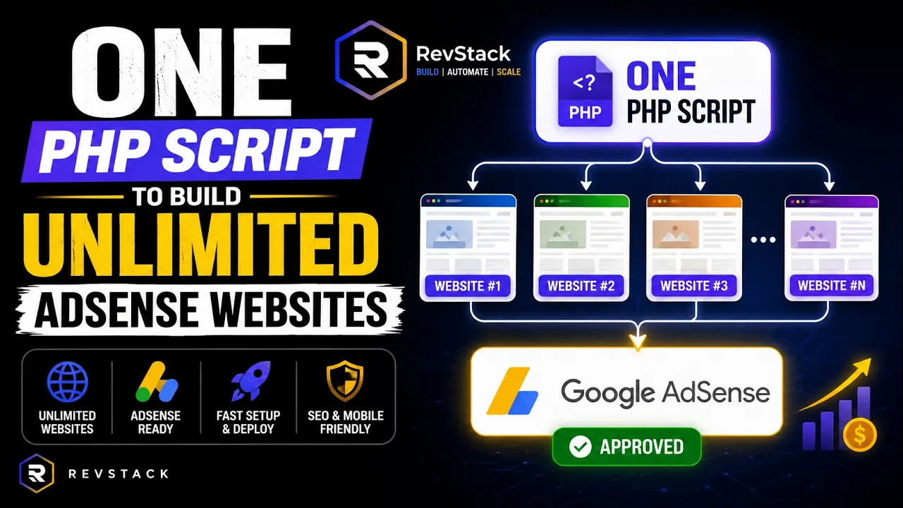 Create Unlimited Websites for AdSense Approval 2026 | Make your own PHP Scripts Automation Workflow